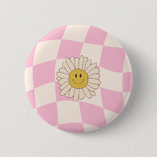 Chequerboard Daisy Button