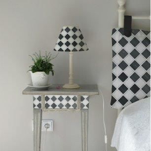 Chequerboard Diamond Black and White Decoupage Tissue Paper