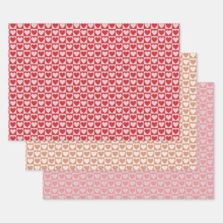 Chequerboard Heart Wrapping Paper - Tonal Pink
