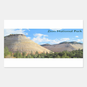 Chequerboard Mesa Rectangular Sticker