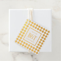 Chequerboard Monogram with Wedding Date