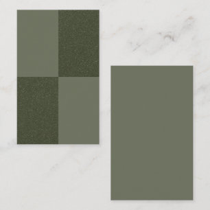 Chequerboard Moss Green Business Card – Customise