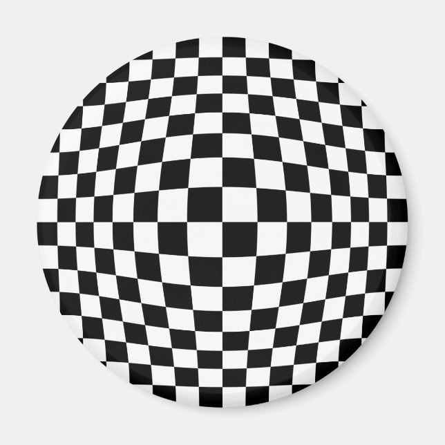 Chequerboard optical illusion magnet (Front)