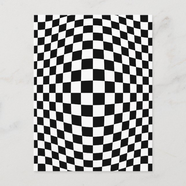 Chequerboard optical illusion postcard (Front)