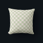 Chequerboard Pastel Green Chequered Sage Check Cushion<br><div class="desc">Chequered Pattern – Pastel green / sage chequerboard.</div>
