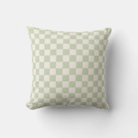 Chequerboard Pastel Green Chequered Sage Check