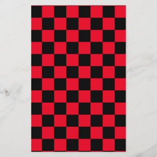 Chequerboard pattern black red flyer