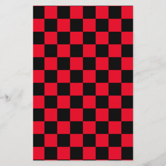 Chequerboard pattern black red flyer