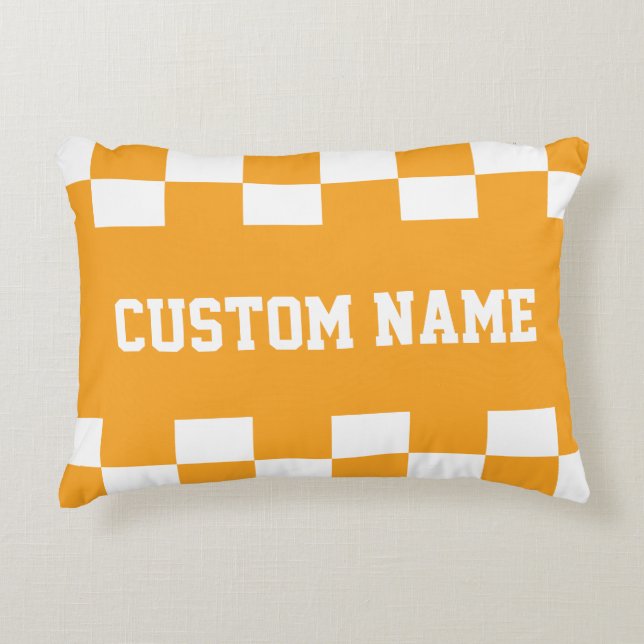 Chequerboard Pattern Decorative Cushion (Front)