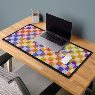chequerboard pattern Desk Mat