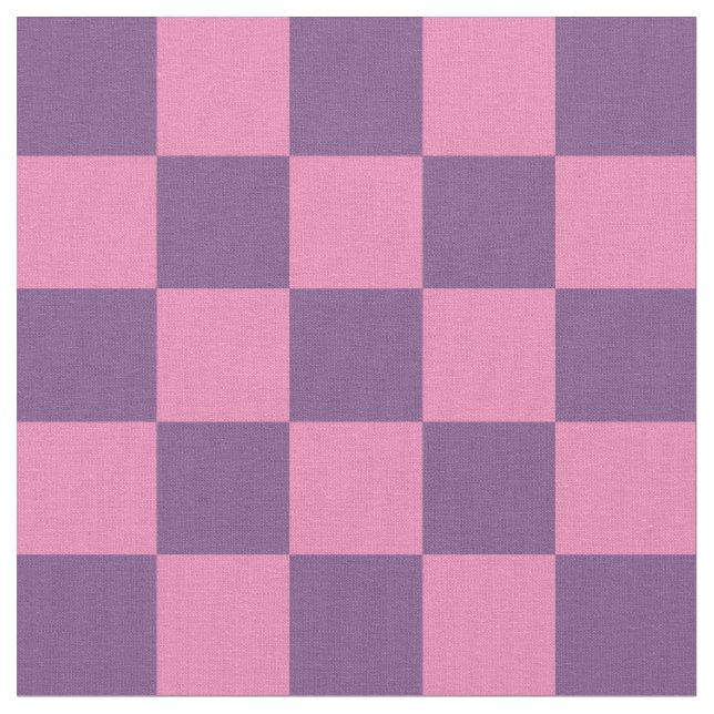 Chequerboard Pattern in Pink and Purple Fabric (Close Up)