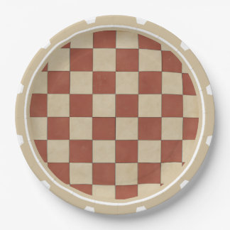 Chequerboard Pattern Paper Plate