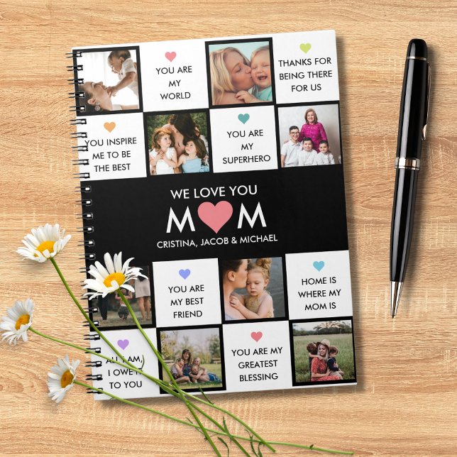 Chequerboard Photo Collage & Mother's Day Messages Notebook (Creator Uploaded)
