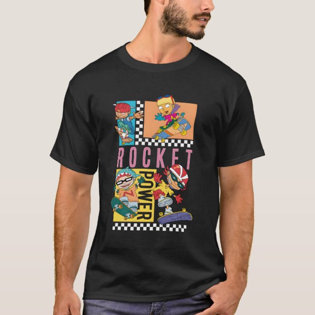 Chequerboard Rocket Power Grid T-Shirt (Front)