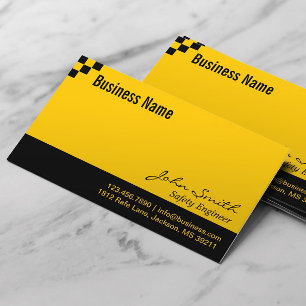 Chequerboard Safety Engineer Business Card