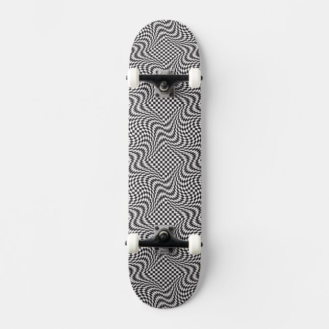 Chequerboard Warp Skateboard (Front)
