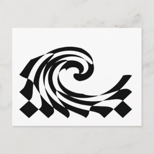 Chequerboard Wave Postcard