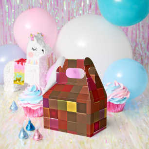 "Chequered Affair" (gable/large) Favour Box
