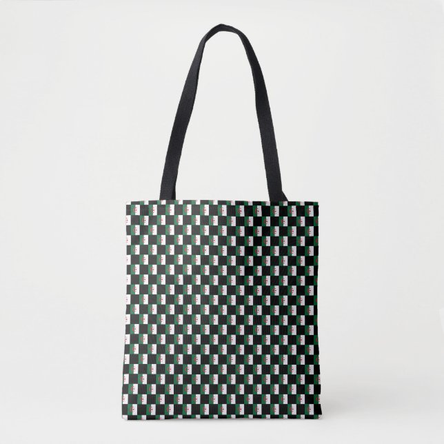 Chequered Algeria Flag Pattern  Tote Bag (Front)