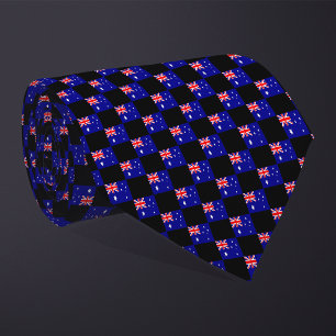 Chequered Australia Flag Pattern Tie