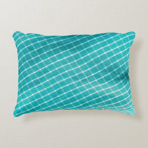 Chequered background textile closeup. decorative cushion