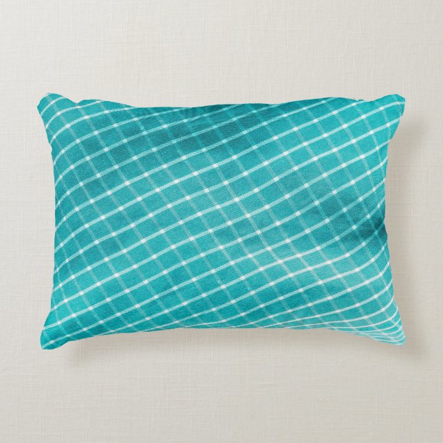 Chequered background textile closeup. decorative cushion (Front)