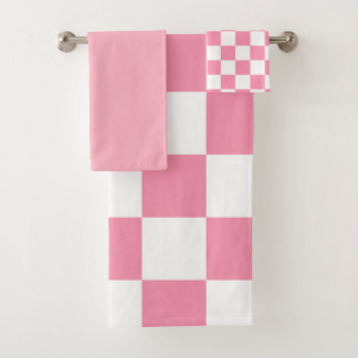 Chequered Bath Towel Set