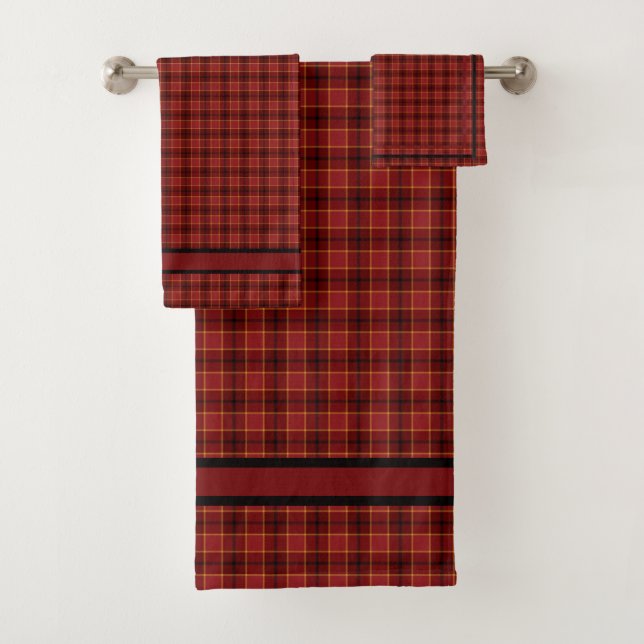 Chequered Bath Towel Set (Insitu)
