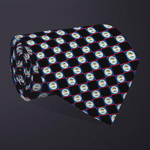 Chequered Belise Flag Pattern  Tie