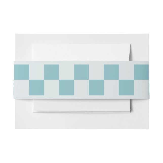 Chequered belly band for wedding invitation invitation belly band (Front Example)
