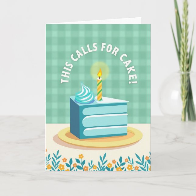 Chequered Birthday Card (Front)