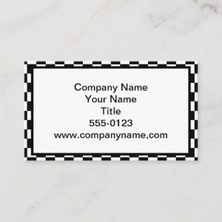 Chequered Black and White Business Card