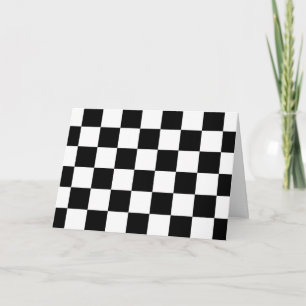 Chequered Black and White Card