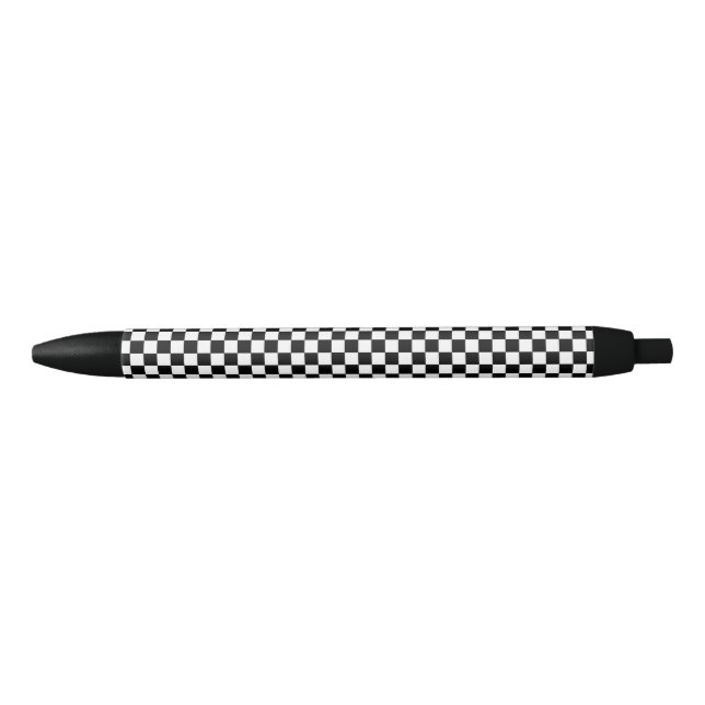Chequered Black and White Ink Pen (Front)