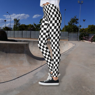 Chequered Black and White Leggings