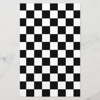 Chequered Black and White Stationery
