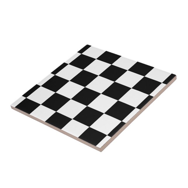Chequered Black and White Tile (Side)