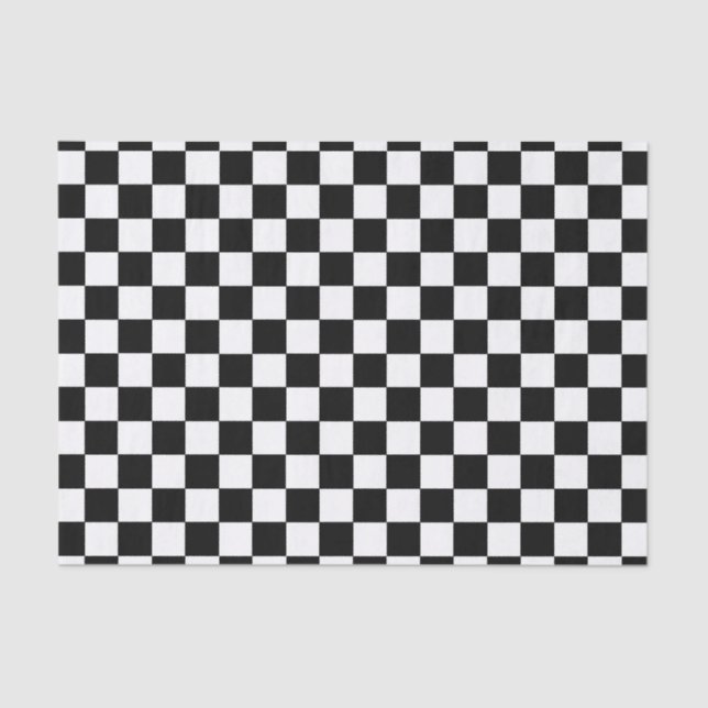 Chequered Black and White Tissue Paper (Front)