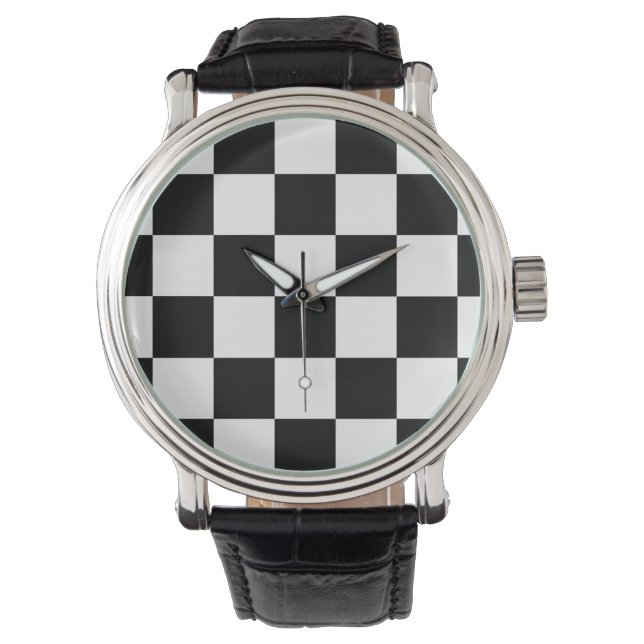 Chequered Black and White Watch (Front)