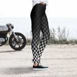 Chequered Black Fade Leggings<br><div class="desc">Add a pop of bold retro graphics to your wardrobe with the Chequered Black Fade Leggings.</div>