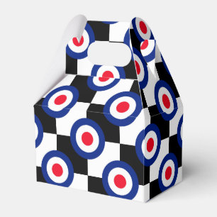 Chequered Black Racing Target Mod Party Favour Box