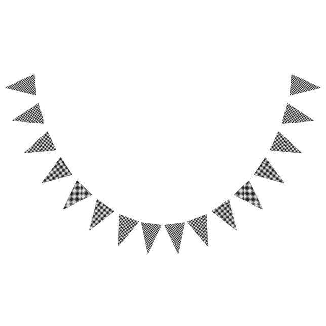 Chequered Black-White Decor Bunting (All)