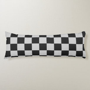 Chequered Black & White Squares or CUSTOM COLOR Body Cushion