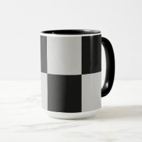 Chequered Black & White Squares or CUSTOM COLOR