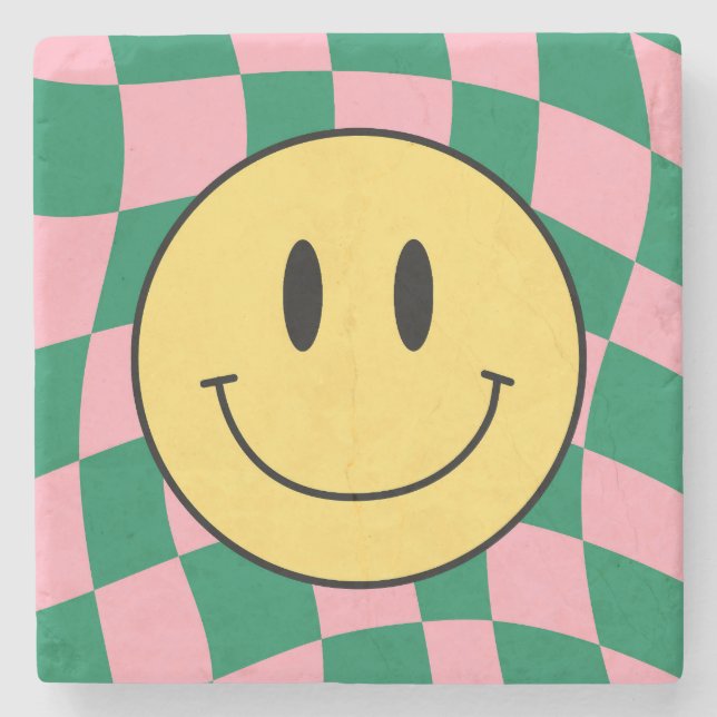 Chequered Bliss Stone Coaster (Front)