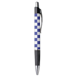 Chequered Blue and White