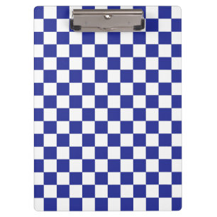 Chequered Blue and White  Clipboard