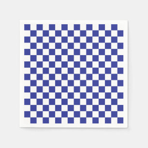 Chequered Blue and White  Napkin