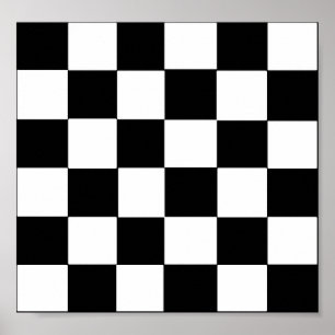 chequered board poster