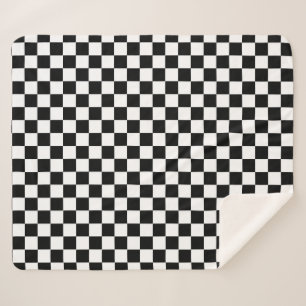 Chequered Board Race Car Flag Design Sherpa Blanket
